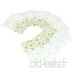 LEEQ Lot de 150 Serviettes de Table Blanc avec étoiles dorées pour Mariage  fête  Anniversaire  dîner  déjeuner  Serviettes de Table avec 2 Couches  12 7 x 12 7 cm - B07LCK5FXY
